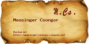 Messinger Csongor névjegykártya